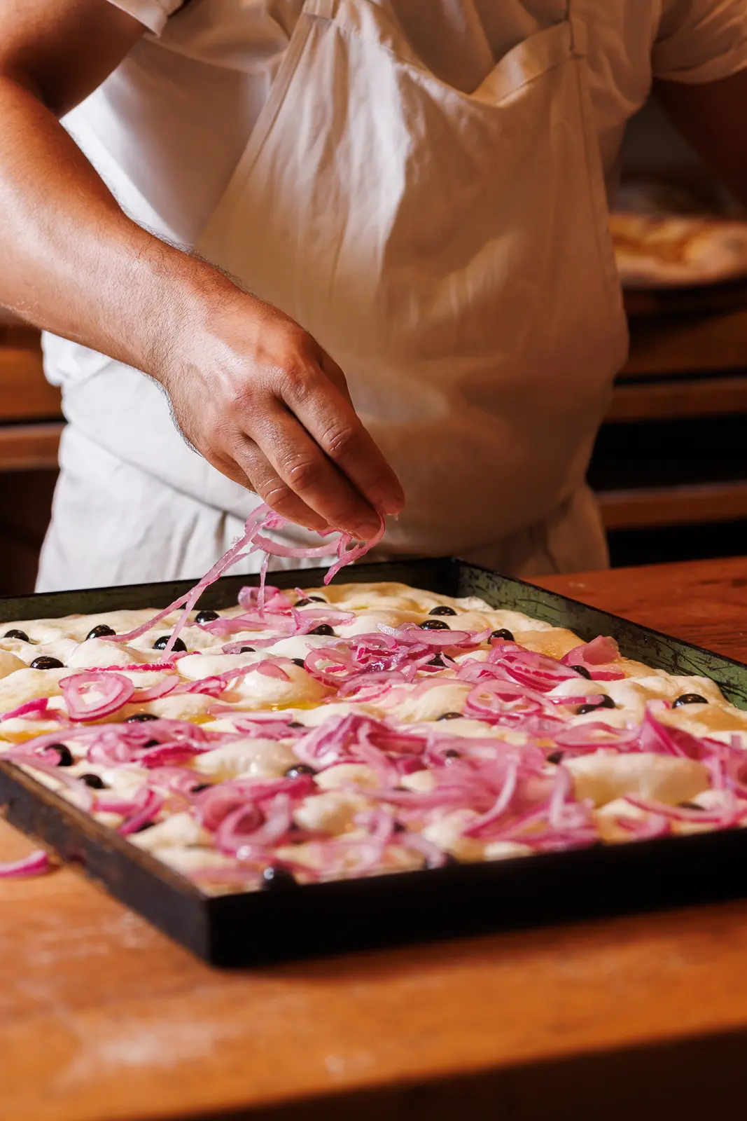 Focaccia con cipolle da Farini Milano e Venezia